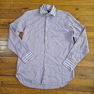 Etro Purple Long Sleeve Button Down Shirt Men's 40